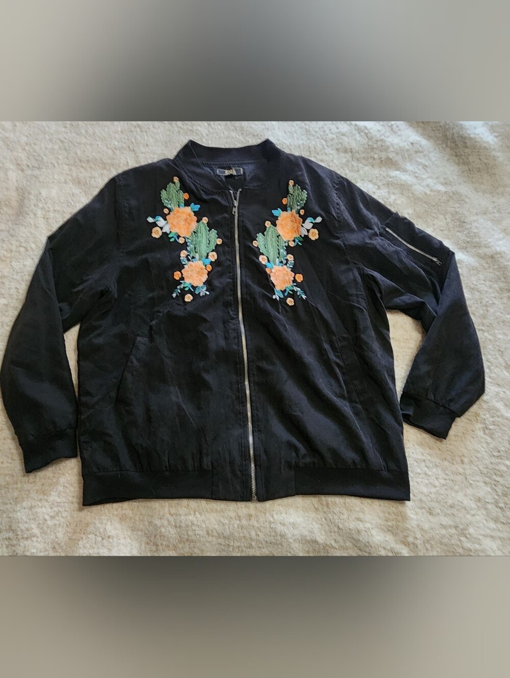 L&B Jackets 2x Cactus Embroidered Bomber JacketL&B Jackets & Coats | L&B